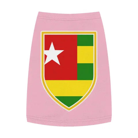 Togo Green Yellow Stripes Pet Tank Top — front view