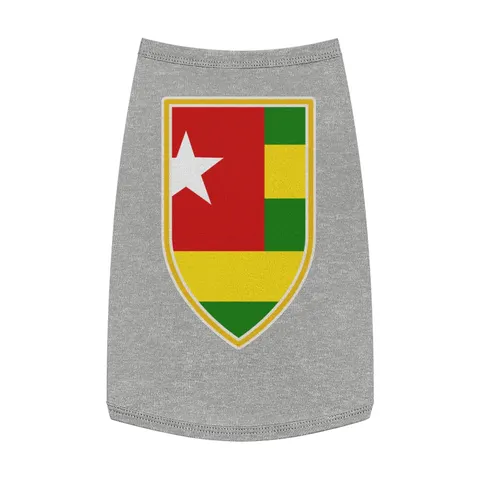 Togo Green Yellow Stripes Pet Tank Top — front view