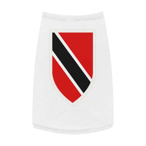 Trinidad & Tobago Diagonal Stripe Pet Tank Top — front view