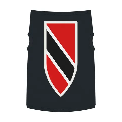 Trinidad & Tobago Diagonal Stripe Pet Tank Top — front view