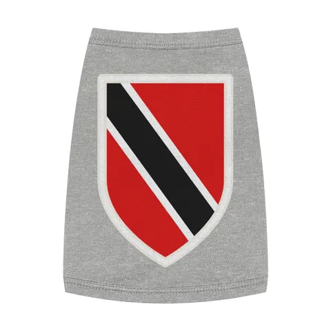 Trinidad & Tobago Diagonal Stripe Pet Tank Top — front view