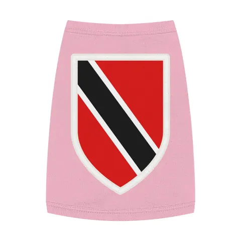 Trinidad & Tobago Diagonal Stripe Pet Tank Top — front view