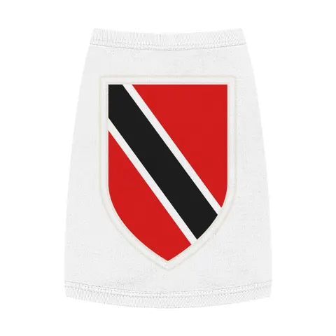 Trinidad & Tobago Diagonal Stripe Pet Tank Top — front view