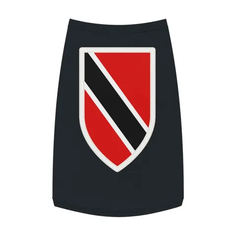 Trinidad & Tobago Diagonal Stripe Pet Tank Top — front view