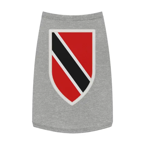 Trinidad & Tobago Diagonal Stripe Pet Tank Top — front view