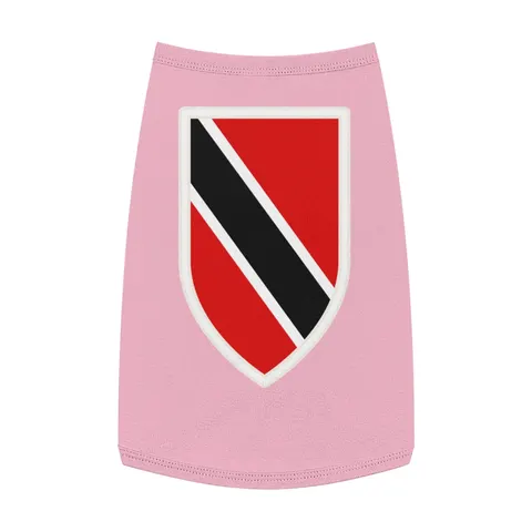 Trinidad & Tobago Diagonal Stripe Pet Tank Top — front view