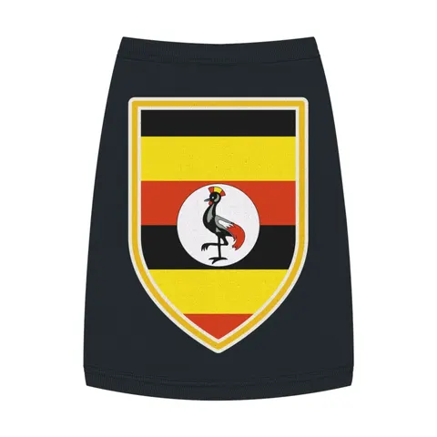 Uganda Black Yellow Red Bands Pet Tank Top — front view