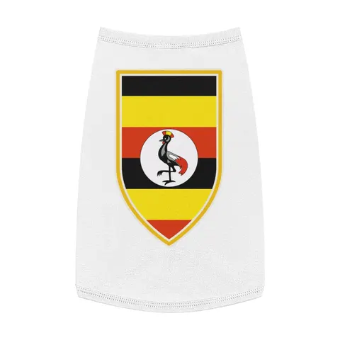 Uganda Black Yellow Red Bands Pet Tank Top — front view
