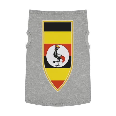 Uganda Black Yellow Red Bands Pet Tank Top — front view