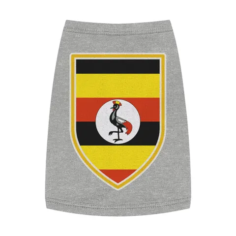 Uganda Black Yellow Red Bands Pet Tank Top — front view