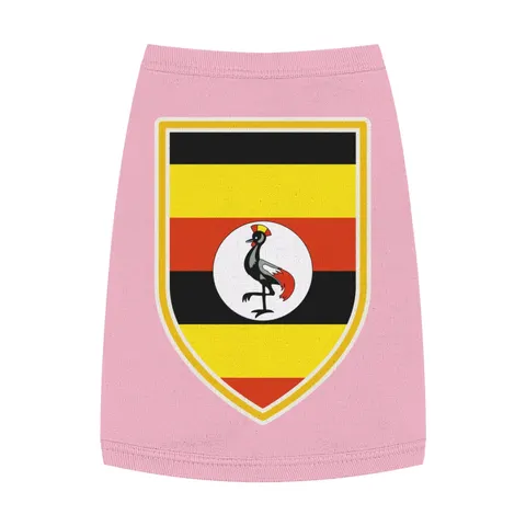 Uganda Black Yellow Red Bands Pet Tank Top — front view