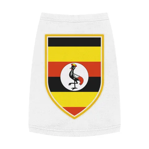 Uganda Black Yellow Red Bands Pet Tank Top — front view