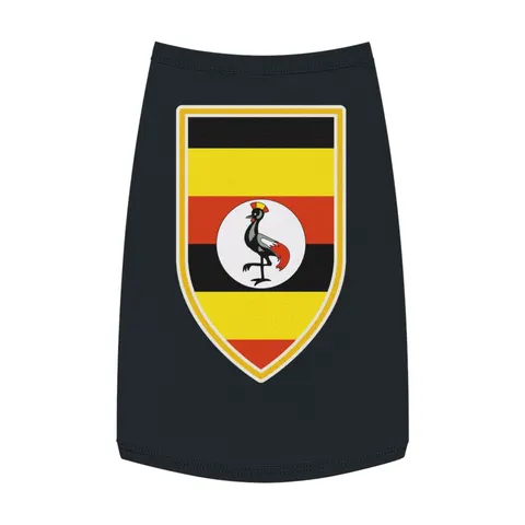 Uganda Black Yellow Red Bands Pet Tank Top — front view