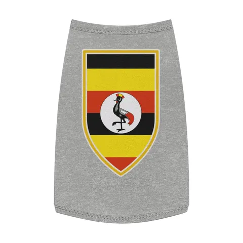 Uganda Black Yellow Red Bands Pet Tank Top — front view