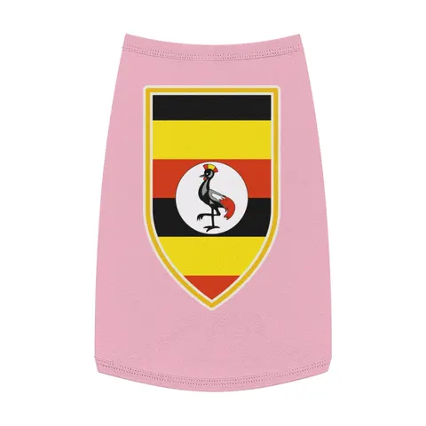 Uganda Black Yellow Red Bands Pet Tank Top — front view