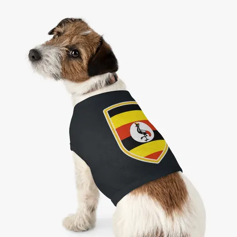 Uganda Black Yellow Red Bands Pet Tank Top — other view