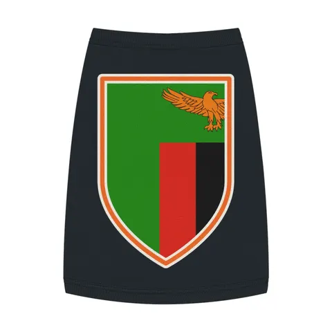 Zambia Green Field & Orange Eagle Pet Tank Top — front view