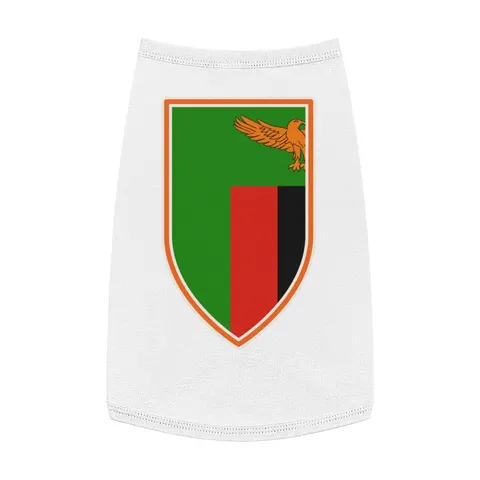 Zambia Green Field & Orange Eagle Pet Tank Top — front view