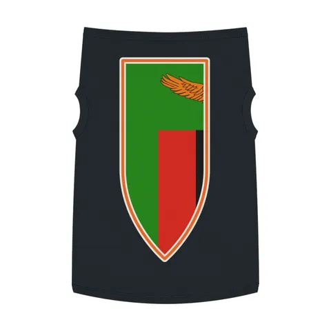 Zambia Green Field & Orange Eagle Pet Tank Top — front view