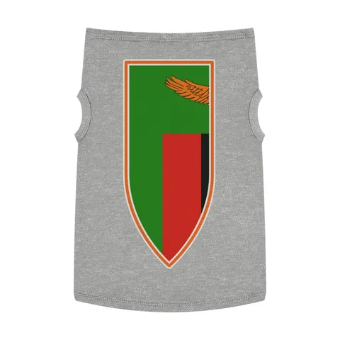 Zambia Green Field & Orange Eagle Pet Tank Top — front view