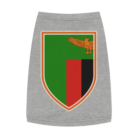 Zambia Green Field & Orange Eagle Pet Tank Top — front view
