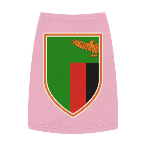 Zambia Green Field & Orange Eagle Pet Tank Top — front view
