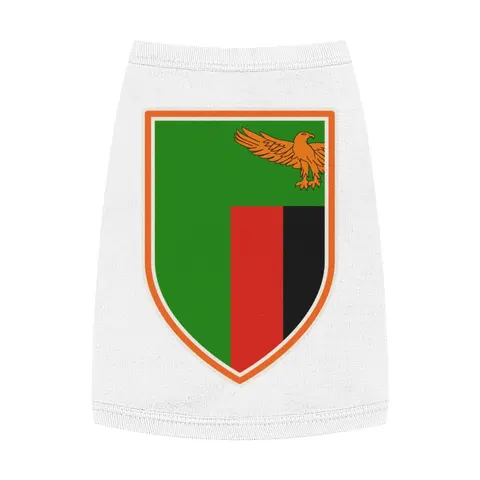 Zambia Green Field & Orange Eagle Pet Tank Top — front view