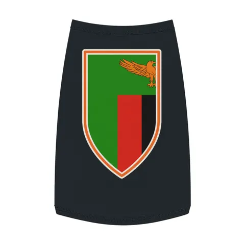 Zambia Green Field & Orange Eagle Pet Tank Top — front view