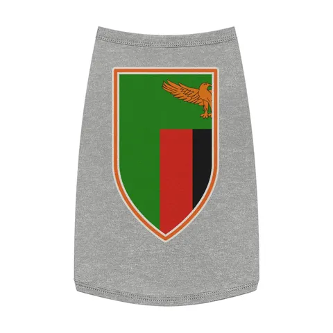 Zambia Green Field & Orange Eagle Pet Tank Top — front view