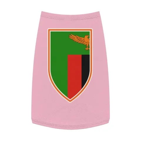 Zambia Green Field & Orange Eagle Pet Tank Top — front view