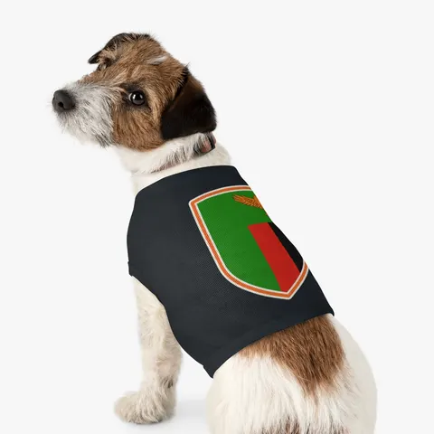 Zambia Green Field & Orange Eagle Pet Tank Top — other view
