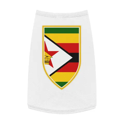 Zimbabwe Stripes & Triangle Pet Tank Top — front view