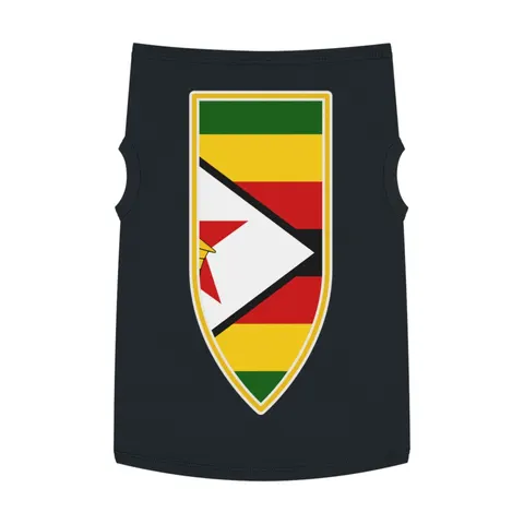 Zimbabwe Stripes & Triangle Pet Tank Top — front view