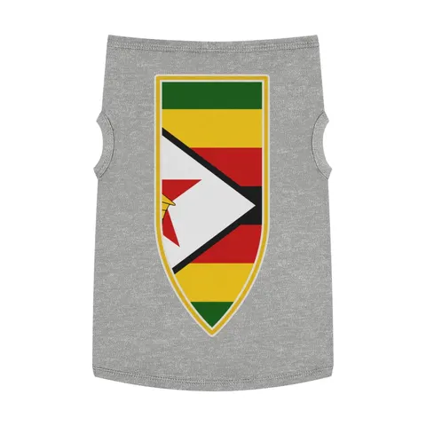 Zimbabwe Stripes & Triangle Pet Tank Top — front view