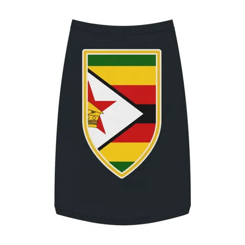 Zimbabwe Stripes & Triangle Pet Tank Top — front view