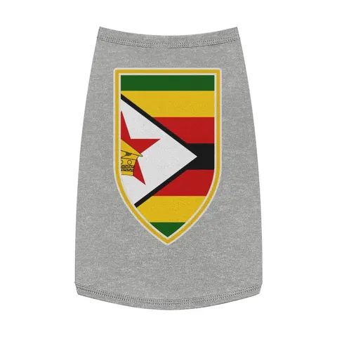 Zimbabwe Stripes & Triangle Pet Tank Top — front view