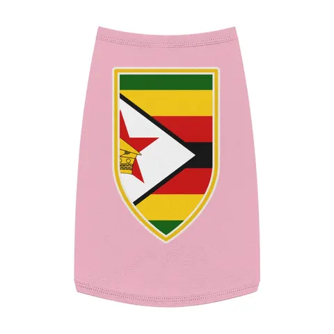 Zimbabwe Stripes & Triangle Pet Tank Top — front view