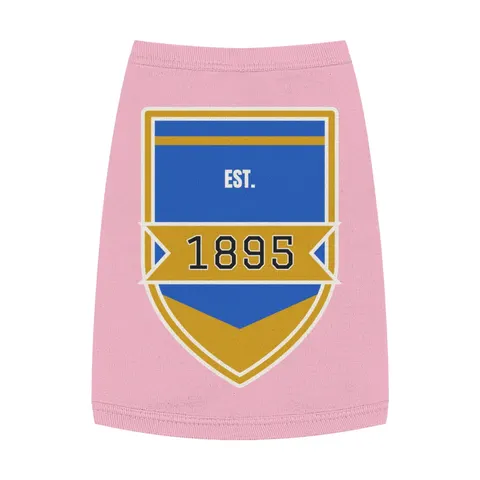 Fort Valley State 1895 Blue & Gold Pet Tank Top — front view