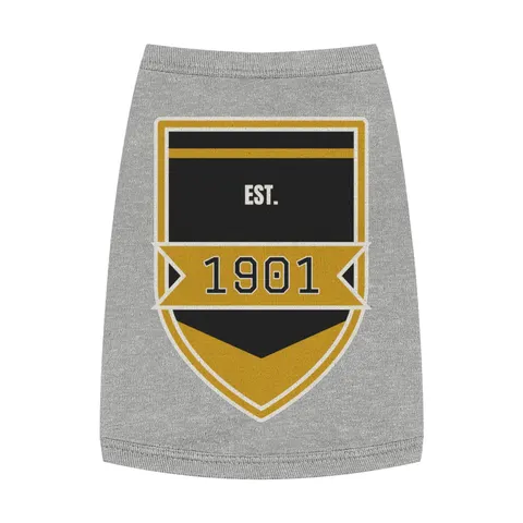 Grambling 1901 Black & Gold Edge Pet Tank Top — front view