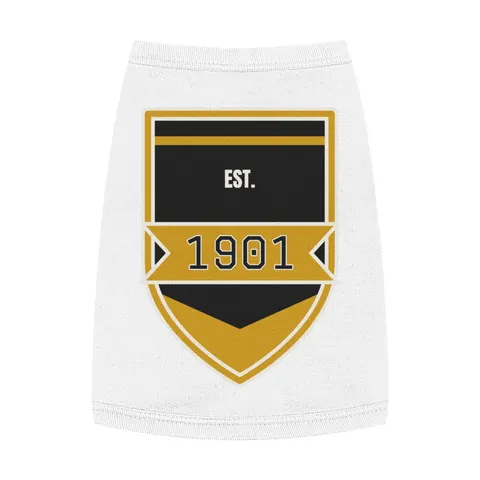 Grambling 1901 Black & Gold Edge Pet Tank Top — front view