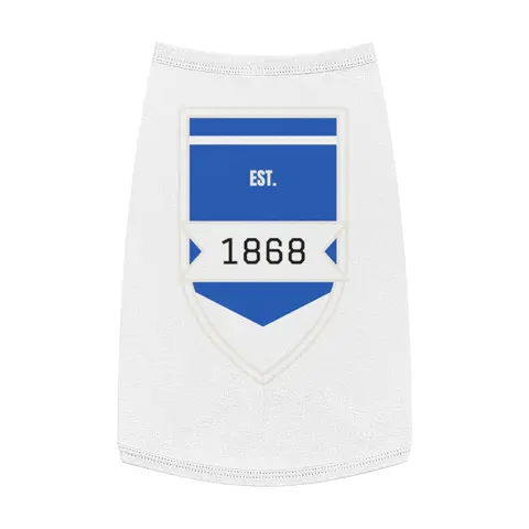 Hampton 1868 Blue & White Wave Pet Tank Top — front view