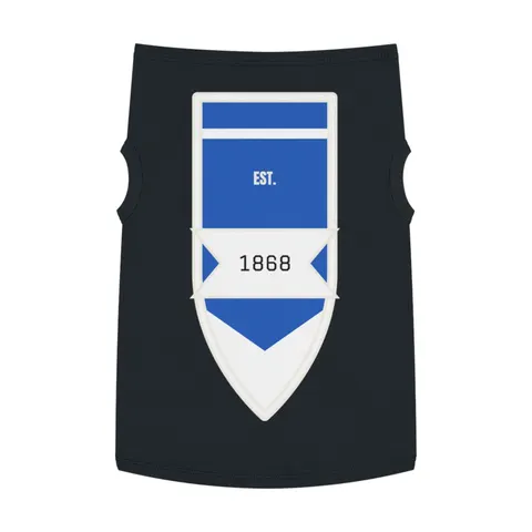 Hampton 1868 Blue & White Wave Pet Tank Top — front view