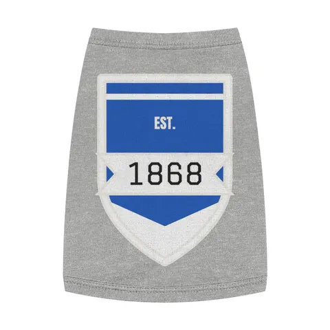 Hampton 1868 Blue & White Wave Pet Tank Top — front view