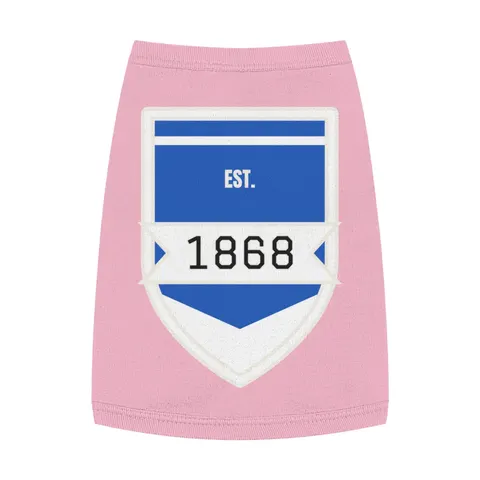 Hampton 1868 Blue & White Wave Pet Tank Top — front view