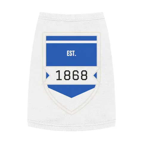 Hampton 1868 Blue & White Wave Pet Tank Top — front view