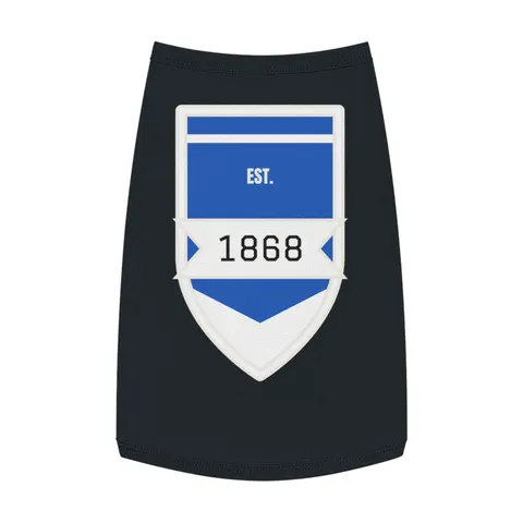Hampton 1868 Blue & White Wave Pet Tank Top — front view