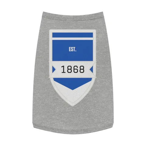 Hampton 1868 Blue & White Wave Pet Tank Top — front view