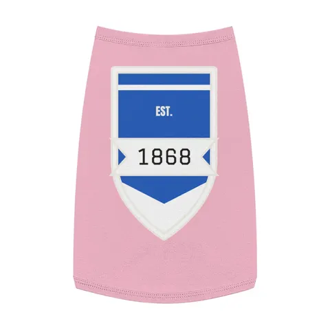 Hampton 1868 Blue & White Wave Pet Tank Top — front view