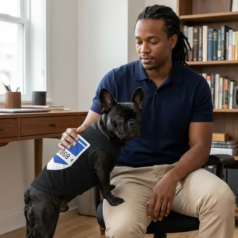 Hampton 1868 Blue & White Wave Pet Tank Top