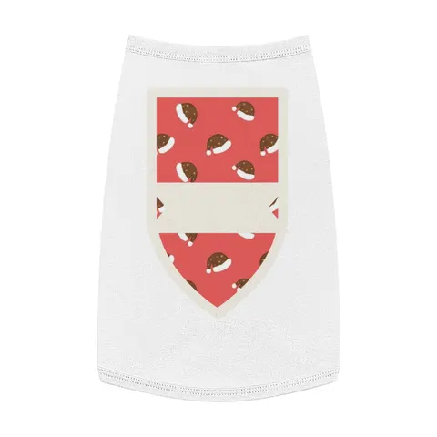 Holiday Brown Santa Hat Icons Pet Tank Top — front view